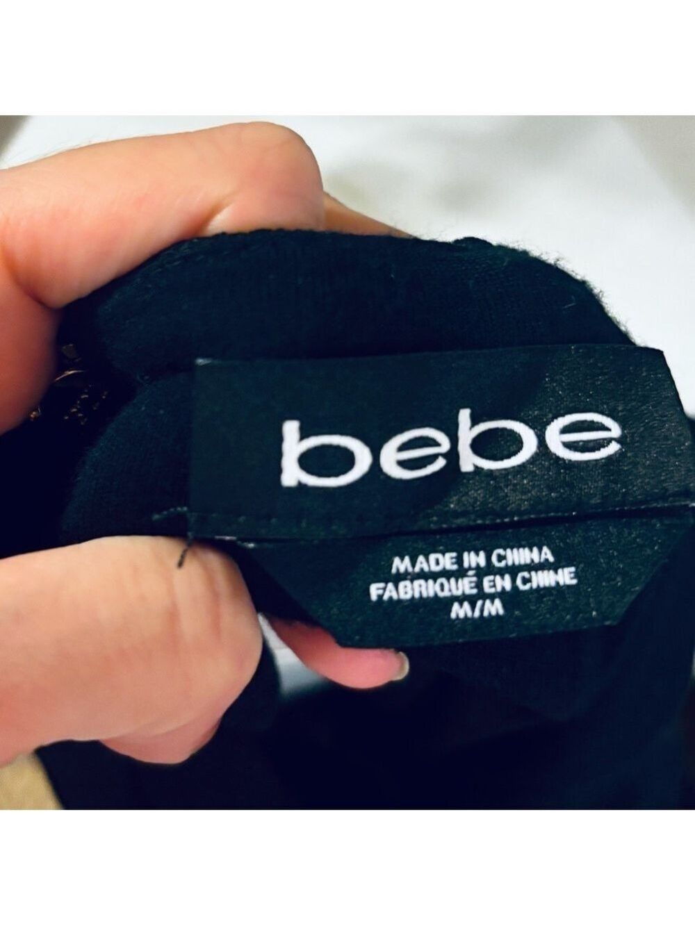 Bebe Black Sleeveless V-Neck Bodysuit Top - Picture 9 of 11